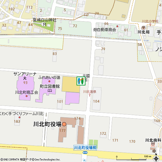川北支店付近の地図